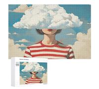 Puzzle con nuvole e donne, 1000 pezzi, puzzle in legno personalizzato per adulti e amici, idea regalo per matrimonio, compleanno, San Valentino, decorazione per la casa