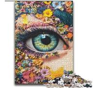 Puzzle con occhi di fiori per adulti e adolescenti, giocattoli che creano dipendenza e stimolano l'intelligenza cerebrale, regali di compleanno per bambini dai 14 anni in su (70x100cm)