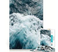 Puzzle con onde oceaniche per ragazzi, 1000 pezzi, gioco intelligente per tutta la famiglia, assemblaggio con motivo, desiderio di Babbo Natale (50x75cm)