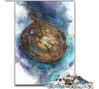 Puzzle con orologio ad acquerello da 1000 pezzi per adolescenti, giocattolo educativo intellettuale decomprimente, gioco educativo per compleanni, Natale (26x38cm)