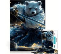 Puzzle con orso samurai e katana per ragazzi, 1000 pezzi, stimola la memoria, rilassante e divertente, taglio di alta qualità, regalo elegante (38x52cm)