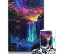 Puzzle con paesaggi di cascate fantasy per adolescenti, aiuta il cervello ad allenare i giocattoli avvincenti per coltivare la pazienza Un'opera d'arte 38x26cm