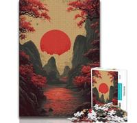 Puzzle con paesaggi giapponesi per adulti e adolescenti, aiuta il cervello a esercitare i giocattoli avvincenti per coltivare la pazienza, un'opera d'arte (38x26cm)