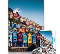 Puzzle con paesaggi marini italiani per adolescenti, 1000 pezzi, gioco per famiglie, antistress, sfida difficile, collezione di artisti, belle arti, 50x75cm
