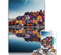 Puzzle con paesaggi marini italiani per adulti e adolescenti, impegnativo da completare ma divertente e umoristico gioco educativo per compleanni 38x26cm