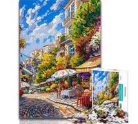 Puzzle con paesaggi urbani mediterranei per adolescenti, 1000 pezzi, per ammazzare il tempo durante le vacanze Ogni pezzo è unico Gioco stimolante e divertente per tutta la famiglia (75x50cm)