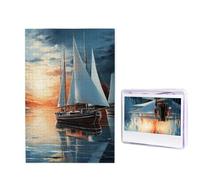 Puzzle con paesaggio a vela, puzzle da 1000 pezzi, puzzle personalizzato, in legno, per adulti, foto puzzle arte da appendere alla parete, decorazione per compleanno, matrimonio, San Valentino