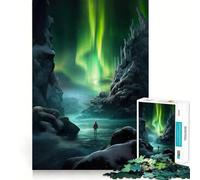 Puzzle con paesaggio dell'aurora boreale per adulti, 1000 pezzi, stimola la memoria, divertimento e relax, bordi precisi, regalo perfetto (50x75cm)