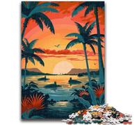 Puzzle con paesaggio delle isole Galapagos, 1000 pezzi per adolescenti, attività per famiglie con poster abbinato e foglio di quiz per età 14+, 1000 pezzi (26x38cm)