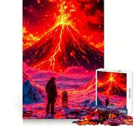 Puzzle con paesaggio di eruzione vulcanica per ragazzi, 1000 pezzi, nitido, silenzioso, taglio uniforme, regalo di Natale unico (50x75cm)