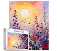 Puzzle con paesaggio di lavanda, 1000 pezzi, puzzle per adulti, romantica alba floreale arte puzzle per impegnativi giochi di attività familiari 68,6 x 50,8 cm puzzle fai da te per regali decorativi