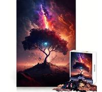 Puzzle con paesaggio fantastico ad albero per ragazzi, 1000 pezzi, stimolante per la mente, ideale per il relax e il divertimento, perfetto come regalo per le vacanze (50x75cm)