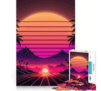 Puzzle con paesaggio marino al tramonto per ragazzi, 1000 pezzi, gioco di logica, divertimento al chiuso, bordi precisi, pezzo da collezione 50x75cm