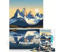 Puzzle con paesaggio montano della Patagonia per ragazzi, 1000 pezzi, gioco di intelligenza, divertimento in casa, taglio di qualità, regalo creativo (38x26cm)