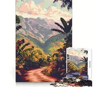 Puzzle con paesaggio tropicale e vista sulle montagne per ragazzi, 1000 pezzi, divertimento intellettuale, svago rilassante, bordi precisi, regalo perfetto (38x26cm)