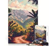 Puzzle con paesaggio tropicale e vista sulle montagne per ragazzi, 1000 pezzi, esercizio mentale, rilassante, taglio di precisione, regalo festivo (38x52cm)