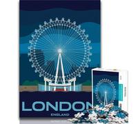 Puzzle con paesaggio urbano di Londra per adolescenti, 1000 pezzi, gioco per famiglie, antistress, sfida difficile, collezione di artisti, belle arti, 38x26cm