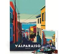 Puzzle con paesaggio urbano di Valparaíso, Cile, per ragazzi, 1000 pezzi, stimolante per la mente, ideale per il relax e le vacanze (50x75cm)