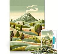 Puzzle con paesaggio vulcanico da 1000 pezzi,gioco di memoria,taglio di precisione,attività creativa interattiva per stimolare la mente a casa (38x26cm)