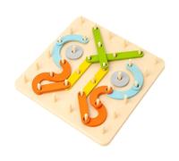 Puzzle Con Pannello Forato Per Bambini Piccoli, Pannello Per Costruire Numeri E Lettere In Legno, Giocattolo Educativo Con Abbinamento Di Forme Per Abilità Motorie , Apprendimento In Et