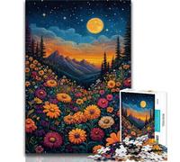 Puzzle con papaveri in vetro colorato per adolescenti, puzzle da 1000 pezzi, giochi divertenti per famiglie, ideale come regalo per tutta la famiglia, 38x26cm