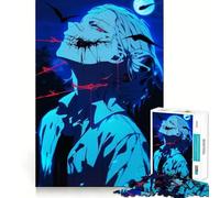 Puzzle con personaggio anime dalla bocca insanguinata,1000 pezzi,gioco di concentrazione mentale,design a incastro preciso,sfida interattiva per il cervello per la casa (38x26cm)