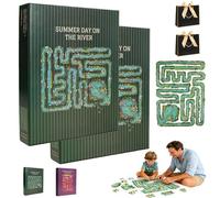 Puzzle Con Pezzi Dai Bordi Irregolari, "Una Giornata Estiva Sul Fiume", Un Puzzle in Cui Ogni Pezzo Rappresenta Una Sfida, 501 Pezzi Di Divertimento E Sfida per Adulti Famiglie per Momenti(Green-2PCS)