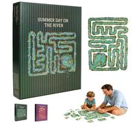 Puzzle Con Pezzi Dai Bordi Irregolari, "Una Giornata Estiva Sul Fiume", Un Puzzle in Cui Ogni Pezzo Rappresenta Una Sfida, 501 Pezzi Di Divertimento E Sfida per Adulti Famiglie Momenti(Green)