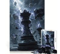 Puzzle con pezzi degli scacchi e tempesta di fulmini, 1000 pezzi, ideale per adolescenti Sviluppa le capacità di ragionamento, rilassa i momenti di relax, tagli precisi, regalo affettuoso (50x75cm)