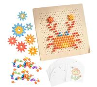Puzzle con Pioli Educativo di Costruzioni e Ingranaggi | Puzzle Bambini Per Bambini e Bambine in Età Prescolare, Casa, Compleanno, Asilo, Sala Giochi
