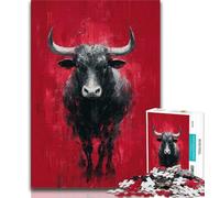 Puzzle con pittura a olio di toro per adulti e adolescenti, giochi educativi, decorazione per la casa, adatti per la decorazione del desktop, 50x75cm