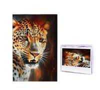 Puzzle con pittura leopardata, 1000 pezzi, puzzle personalizzati, puzzle in legno per adulti, foto puzzle arte da appendere alla parete, decorazione per compleanno, matrimonio, San Valentino