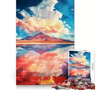 Puzzle con poster artistico del Salar de Uyuni per adulti, 1000 pezzi, gioco di abilità mentale, hobby tranquillo, design, assemblaggio, regalo per le vacanze (38x26cm)