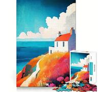 Puzzle con poster artistico del Sussex, Regno Unito, per ragazzi, 1000 pezzi, gioco di logica e logica, divertente e rilassante, con bordi lisci, ideale come regalo di compleanno 38x26cm