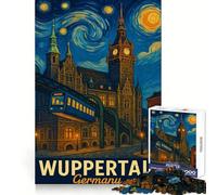 Puzzle con poster artistico di Wuppertal, Germania, per ragazzi, 1000 pezzi, stimolante, piacevole per il tempo libero, bordi lisci, regalo di Natale ideale (50x75cm)