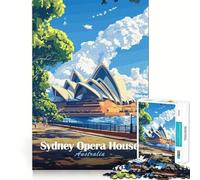 Puzzle con poster della Sydney Opera House per ragazzi, 1000 pezzi, gioco cognitivo, hobby tranquillo, bordo premium, regalo di Natale 38x52cm