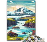 Puzzle con poster di viaggio in Islanda per adolescenti,2000 pezzi,giocattoli avvincenti per stimolare l'intelligenza cerebrale,regali di compleanno per bambini dai 14 anni in su,2000 pezzi (70x100cm)