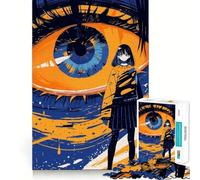 Puzzle con ragazza anime e occhio gigante,1000 pezzi,divertente per allenare la mente,con componenti robusti e ben definiti,ideale per rilassarsi in casa (38x26cm)
