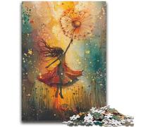 Puzzle con ragazza di tarassaco per adulti e adolescenti, puzzle, giocattoli, giochi educativi, antistress, fantastici regali e giocattoli (38x52cm)