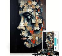 Puzzle con ritratto del volto, 1000 pezzi, gioco per ragazzi che stimola la mente, divertente e rilassante, con design unico da assemblare (38x52cm)