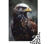 Puzzle con ritratto di aquila dipinto a olio per adulti e adolescenti, 1000 pezzi, puzzle in legno per adolescenti, regali, gioco rompicapo, 1000 pezzi (75x50 cm)