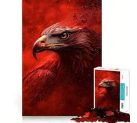 Puzzle con ritratto di aquila rossa per adolescenti, 1000 pezzi, gioco rilassante, evasione, bordi precisi, (38x52cm)
