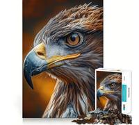 Puzzle con ritratto di aquila selvatica,1000 pezzi,gioco di logica,incastro perfetto,pezzi precisi,divertimento in famiglia,attività serale (38x52cm)