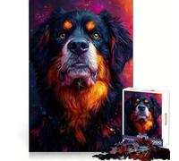 Puzzle con ritratto di cane da montagna bernese per ragazzi, 1000 pezzi, logica, pensiero rilassante, fuga senza soluzione di continuità, regalo per le vacanze (50x75cm)