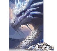 Puzzle con ritratto di drago, 1000 pezzi, per adulti, puzzle in legno, gioco di sfida per l'esercizio mentale, regali di intrattenimento, attività per la famiglia, 1000 pezzi (38x26 cm)