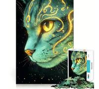Puzzle con ritratto di gatto del Bengala mistico, 1000 pezzi, per ragazzi Giocattolo rilassante e divertente, opera d'arte da collezione (50x75cm)
