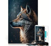 Puzzle con ritratto di lupo,1000 pezzi,gioco stimolante per la mente,incastro perfetto,intrattenimento domestico confortevole per tutti (38x52cm)
