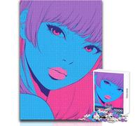 Puzzle con ritratto di ragazza anime per adolescenti, 1000 pezzi, risoluzione dei problemi, divertimento educativo, meravigliosa opzione regalo premurosa, dimensioni 38x52cm