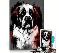 Puzzle con ritratto di San Bernardo per ragazzi, 1000 pezzi, gioco di logica, lento, divertente, taglio perfetto, sorpresa di compleanno (38x52cm)