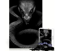 Puzzle con ritratto di serpente blu, 1000 pezzi, per adulti, ideale per concentrazione, relax e svago, con taglio liscio e grazioso, un regalo perfetto (38x26cm)